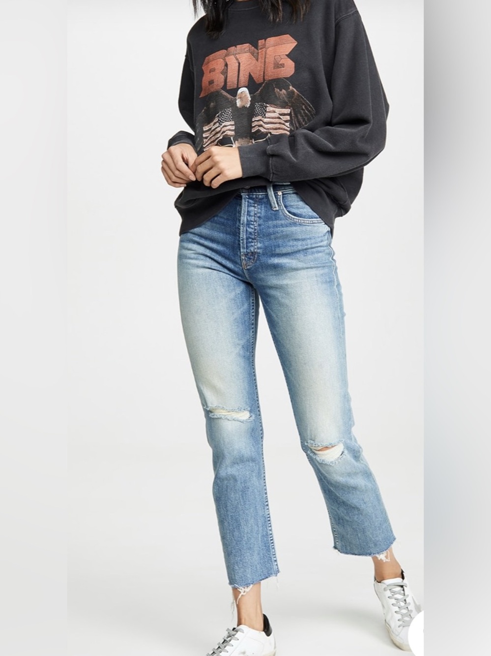 MOTHER Superior The Tomcat Ankle Fray The Last Supper Rainbow Patch Jean Size 28 - Picture 3 of 15